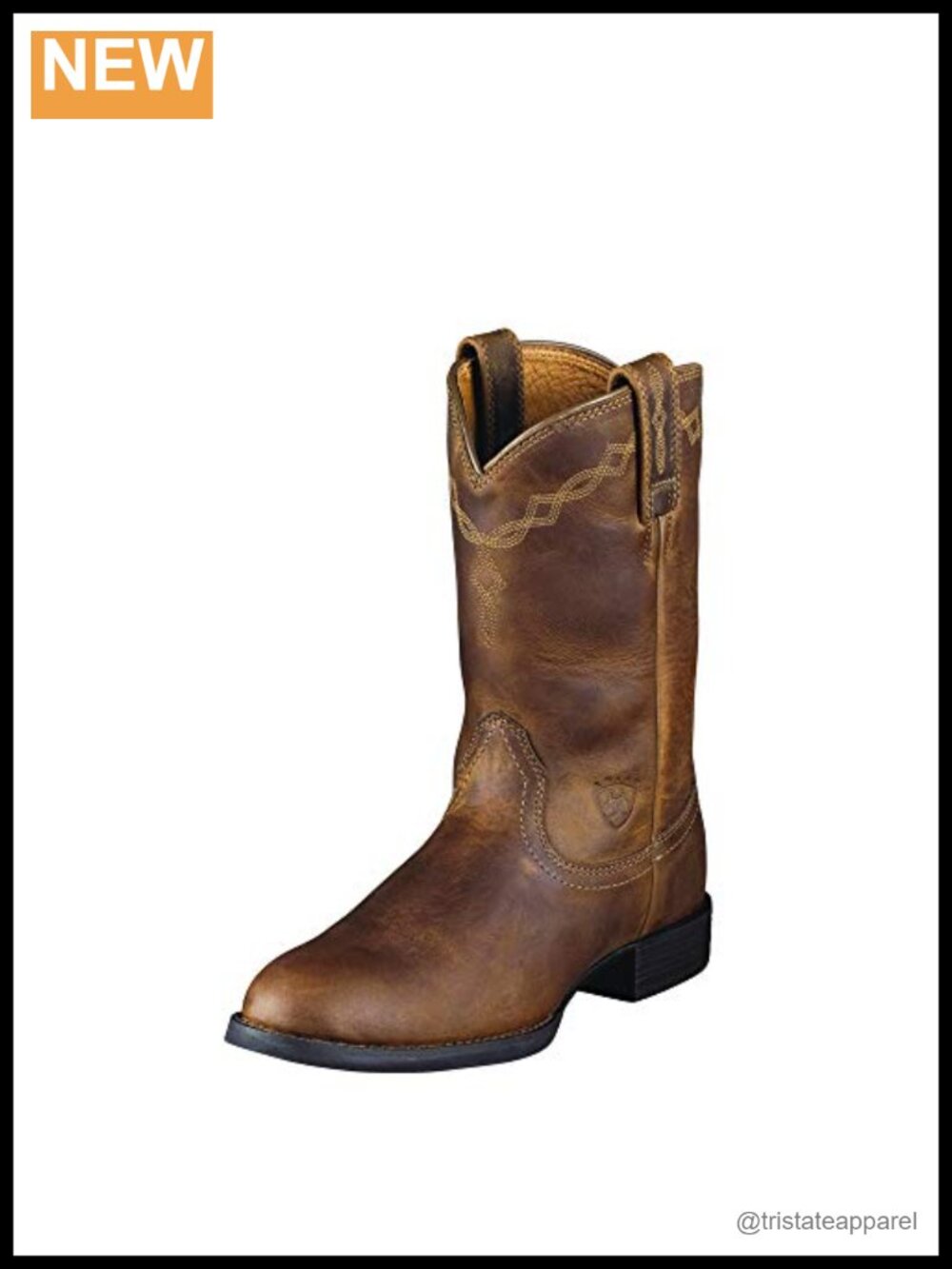 Western Roper Boots, Full-Grain Leather, 9" Shaft, Duratread Sole, ATS Tech
